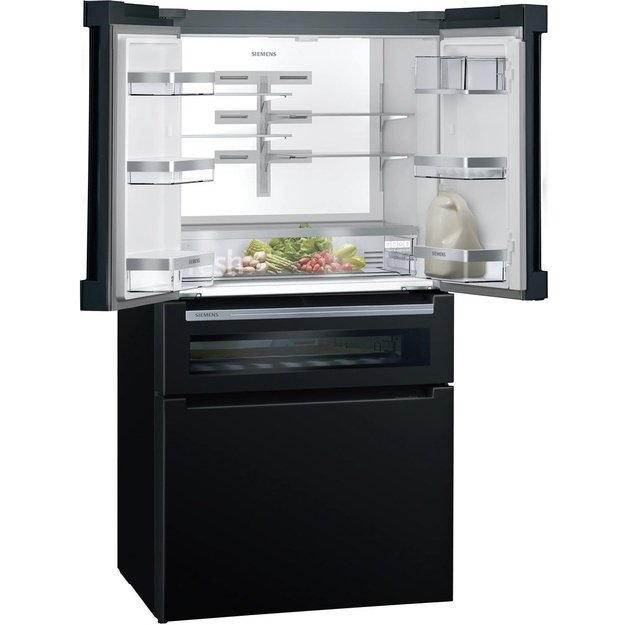 Siemens KF96RSBEA side-by-side refrigerator Freestanding 572 L Black