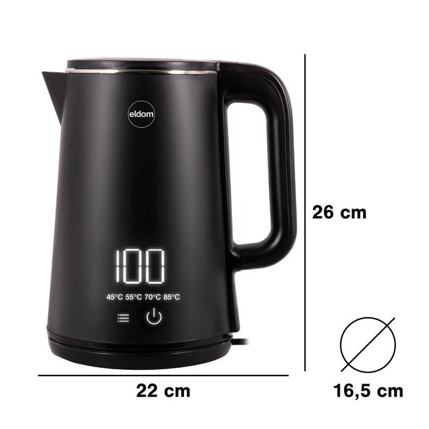 ELDOM C515C Cordless Kettle 1.8 L 2000 W Black