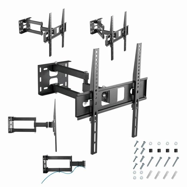 Gembird | Wall mount | WM-55ST-03 | Tilt, Swivel | 32-55   | Black