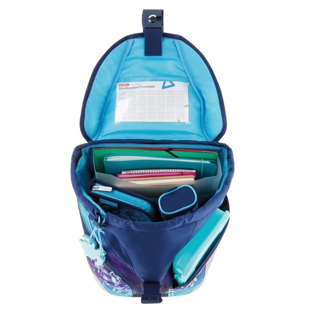 Herlitz SoftLight Plus Greenline Blue Ice school bag set Girl Polyester Blue, Navy