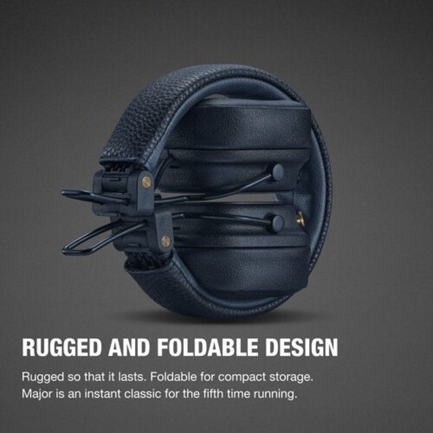 Marshall Major V Belaidės ausinės, Bluetooth, Midnight Blue