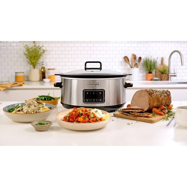 Crock-Pot CSC112X 6.5-litre slow cooker (silver)