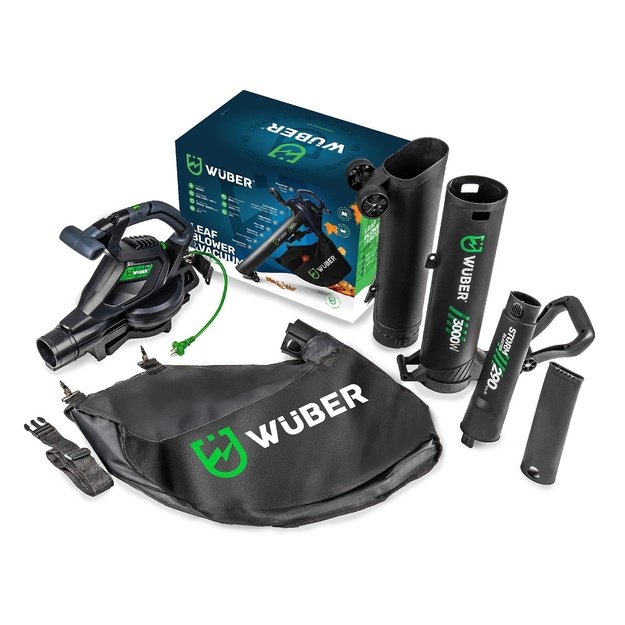 WUBER W43422 electric leaf blower 3000W with shredder 15:1