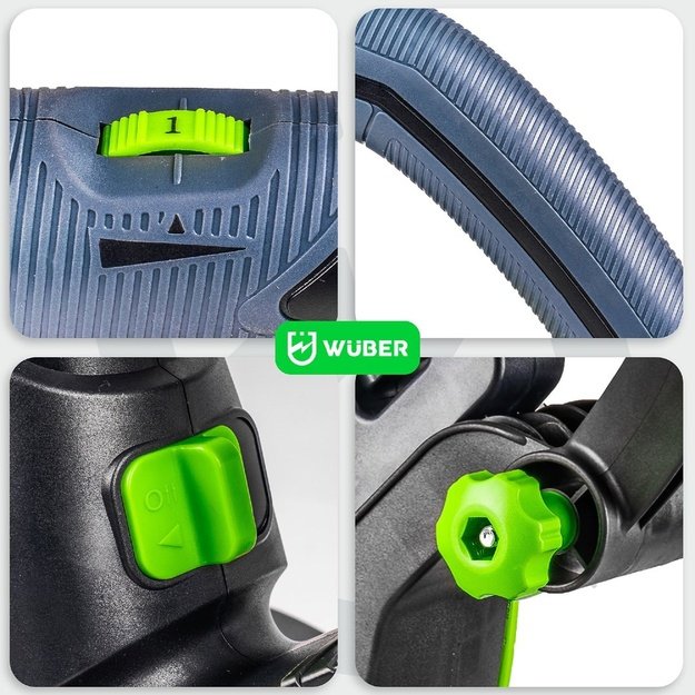 WUBER W43422 electric leaf blower 3000W with shredder 15:1