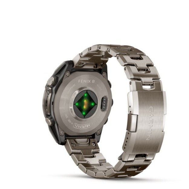 Garmin Fenix 8 3.56 cm (1.4 ) AMOLED 47 mm Digital 454 x 454 pixels Touchscreen Titanium Wi-Fi GPS (satellite)