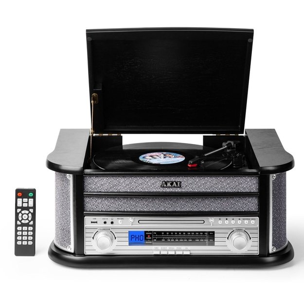 AKAI Gramofon z CD i odtwarzaczem kaset ATT-350CC