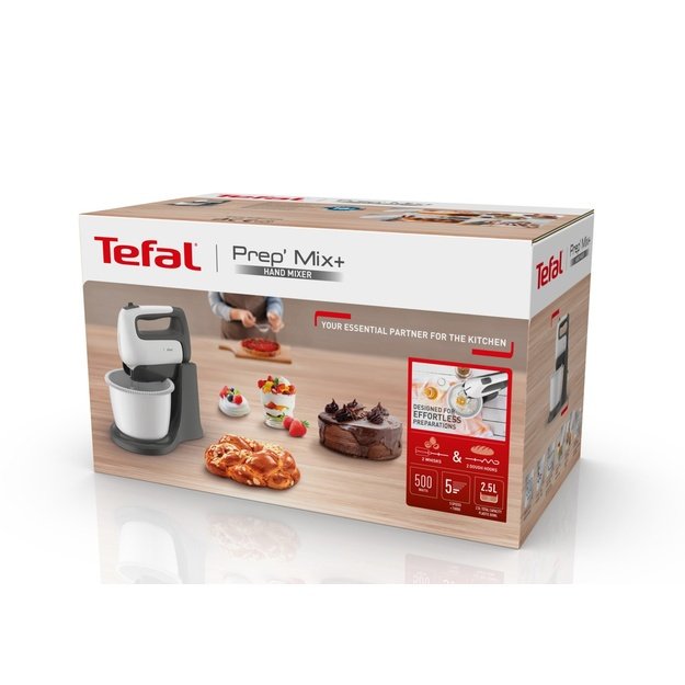 Tefal Prep Mix+ HT4641 Stand mixer 500 W Grey, White