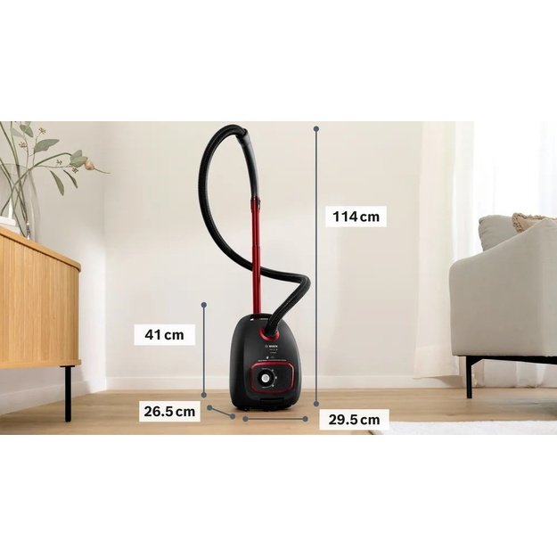 Bosch Serie 4 BGB41POW1 850 W black bagged vacuum cleaner