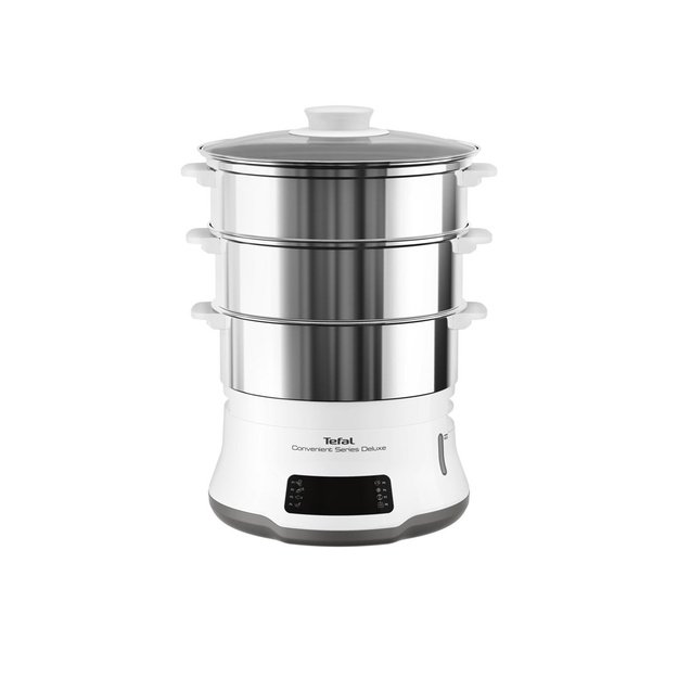 TEFAL Steamer Pot | VC502D10 | 0.7 L | Number of programs 8 | White/Stainless Steel