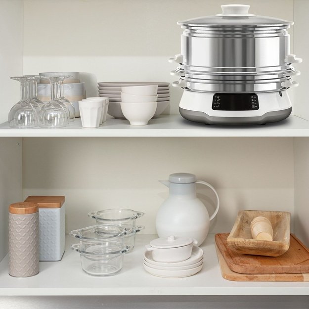 TEFAL Steamer Pot | VC502D10 | 0.7 L | Number of programs 8 | White/Stainless Steel