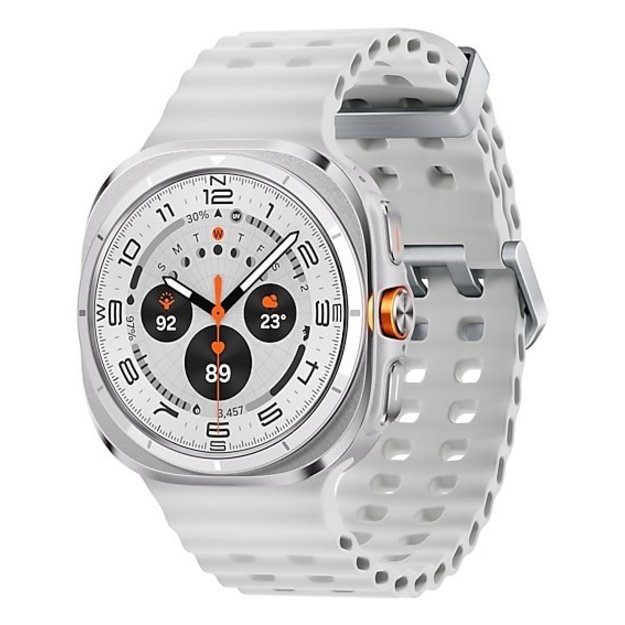 Samsung Galaxy Watch Ultra 3.81 cm (1.5 ) AMOLED 47 mm Digital 480 x 480 pixels Touchscreen 4G Titanium, White Wi-Fi GPS