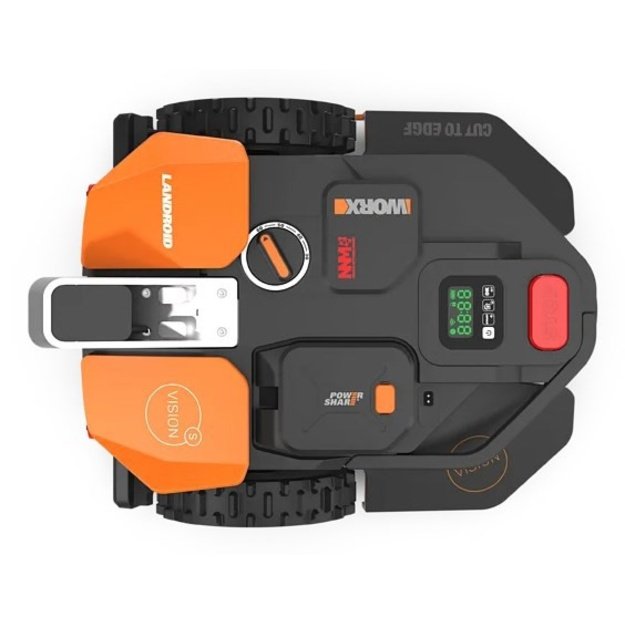 WORX Vision AI S250 Robotic lawn mower Battery Black, Orange, Red, Silver