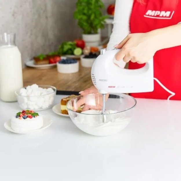 MPM MMR-25 hand mixer white