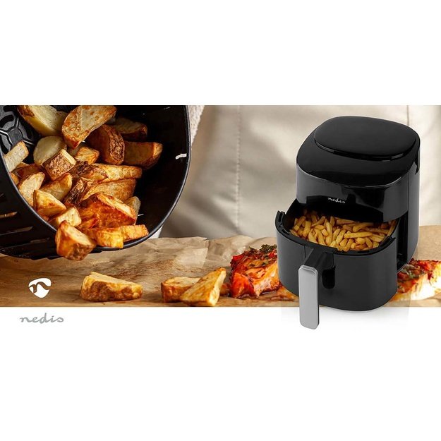 Nedis KAAF160BK fryer Single 4.2 L Stand-alone 1300 W Hot air fryer Black