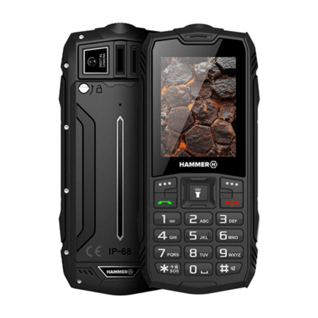 SALE OUT. Hammer ROCK LTE | Black | 2.4   | IPS | 48 MB | 128 MB | Dual SIM | Main camera resolution 2 MP | 3000 mAh | USED, REF