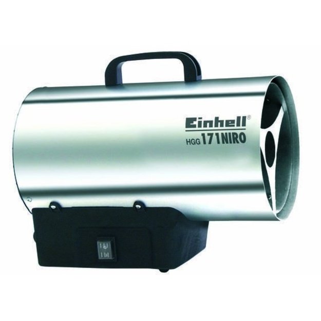 Einhell HGG 171 Niro (DE/AT) Hot air gun 38 W Black, Silver