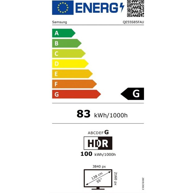 OLED Televizorius Samsung S85F 4K, Vision, QE55S85FAUXXH