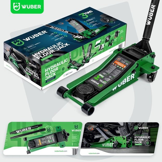 WUBER W22022 low-profile car jack 85-430mm 3T