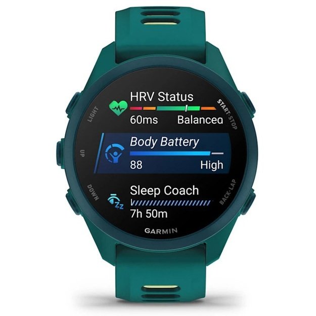 Garmin Forerunner 170 Music 3.05 cm (1.2 ) AMOLED 42 mm Digital 390 x 390 pixels Touchscreen Green GPS (satellite)