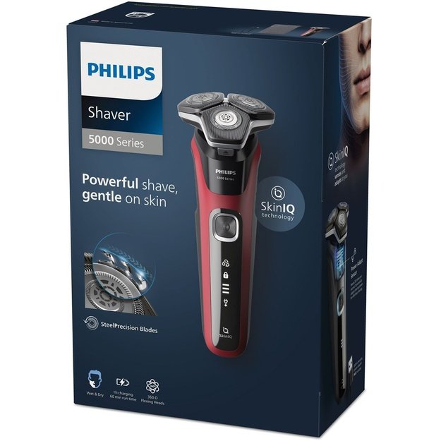 Philips SHAVER Series 5000 S5883/10 men s shaver Rotation shaver Trimmer Black, Red