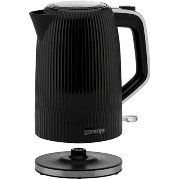 Gorenje K17DPB | Kettle | Electric | 1.7 L | 2200 W | Plastic/Stainless steel | 360&deg; rotational base | Black