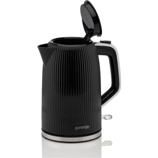 Gorenje K17DPB | Kettle | Electric | 1.7 L | 2200 W | Plastic/Stainless steel | 360&deg; rotational base | Black
