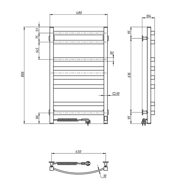 NAVIN Avalon 480*800 Sensor kairė juodas 12-203153-4880