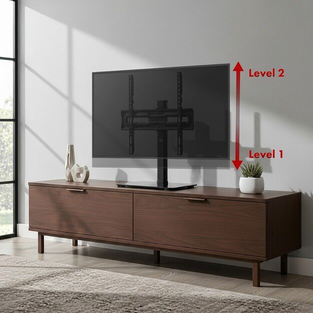 Maclean universal TV stand, for RTV cabinet, stand, max. 35 kg, 20 degree rotation, for 32-55  TV, MC-132