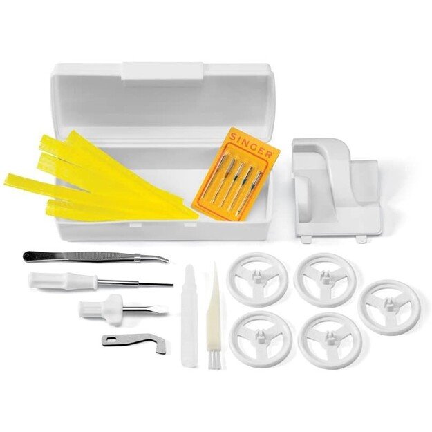 Overlock Singer 14T968 sewing machine, electric current, white 1