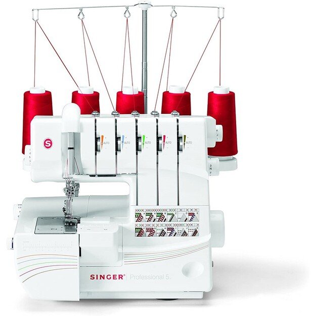 Overlock Singer 14T968 sewing machine, electric current, white 5