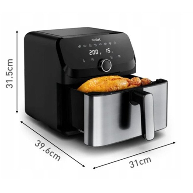 TEFAL Easy Fry Mega Air Fryer | EY855D10 | Power 1700 W | Capacity 7.5 L | Black 8