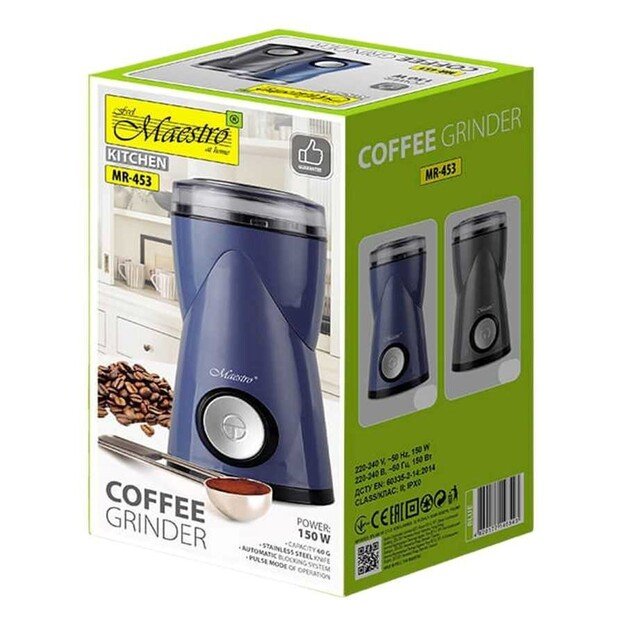 Feel-Maestro MR-453-BLUE coffee grinder Blade grinder 180 W 1