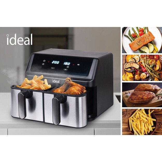 IDEAL Fat-free fryer, double horizontal 9L, 8 functions - including food drying 5
