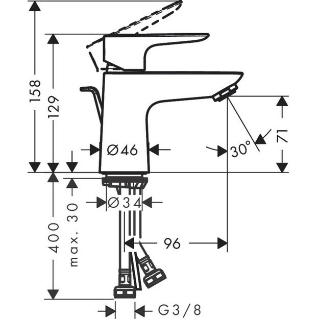 Praustuvo maišytuvas Hansgrohe Talis E 71700000