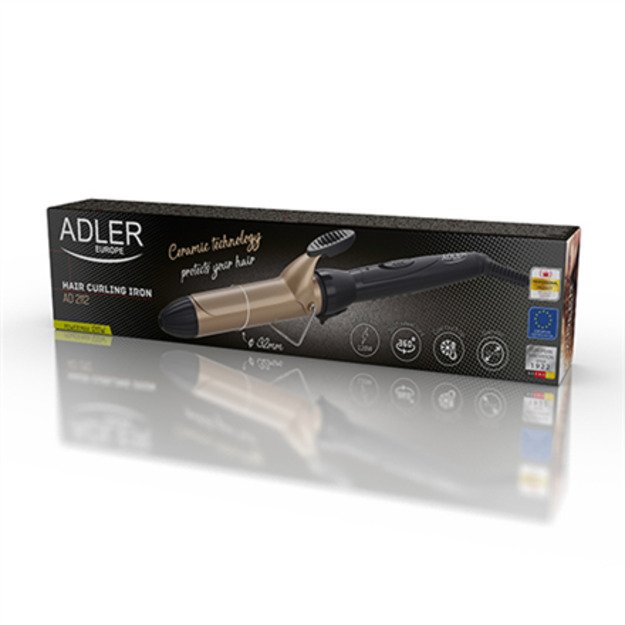 Adler | Hair Curler | AD 2112 | Ceramic heating system | Barrel diameter 32 mm | 55 W | Black 1
