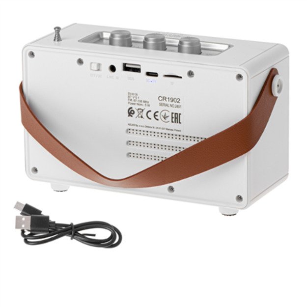 Camry | Speaker with radio | CR 1902 W | White | Wireless connection 7