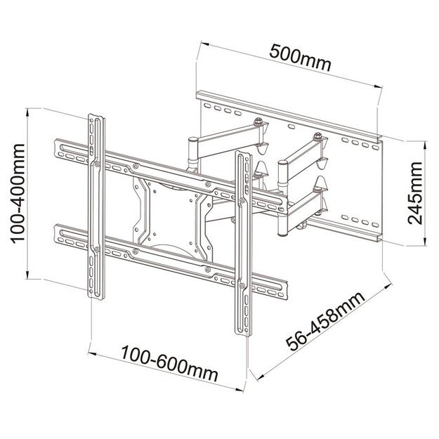 Mount wall for TV ART AR-87 (Wall, 40  - 80 , max. 60kg) 1