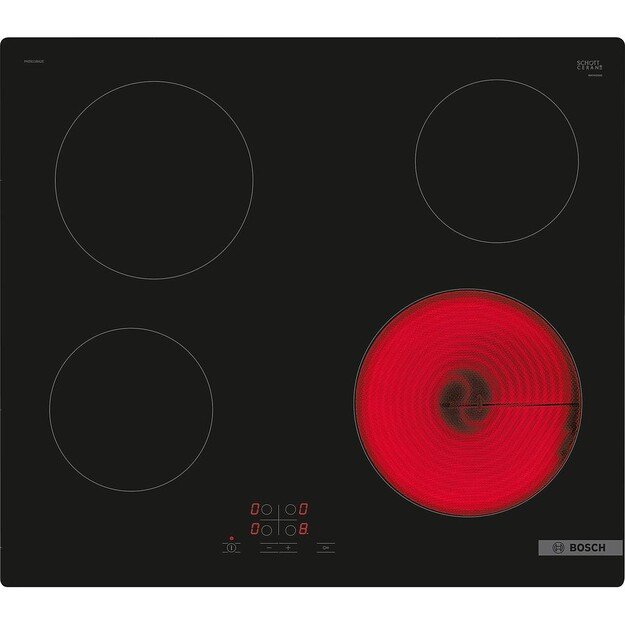 Bosch | Hob | PKE611BA2E Series 4 | Vitroceramic | Number of burners/cooking zones 4 | Touch | Black