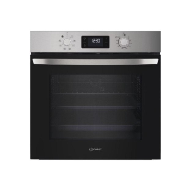 Indesit IO 255HU X Oven, Built-in, Electric, Width 59.5 cm, Self cleaning, Stainless steel | INDESIT