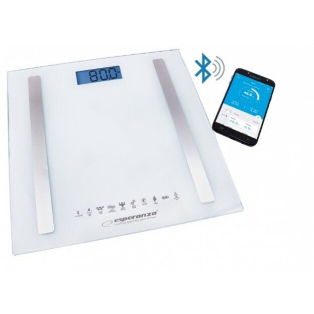 Weighing scale with bluetooth function Esperanza B.FIT EBS016W (white color)