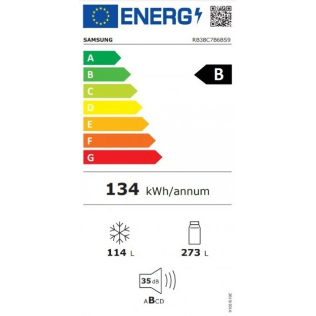 SAMSUNG RB38C7B6BS9/EF