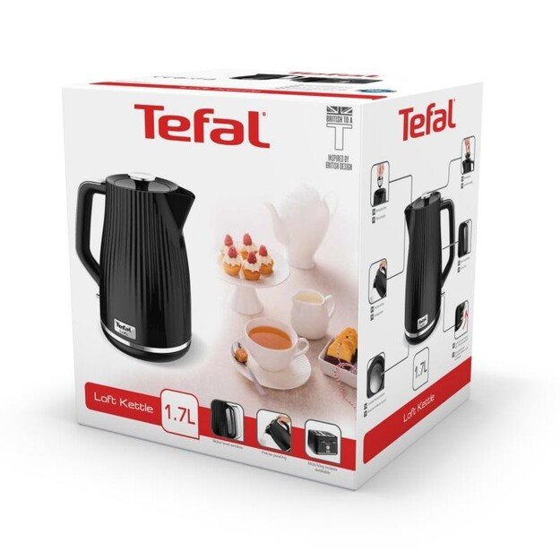 TEFAL | Kettle | KO250830 | Electric | 2400 W | 1.7 L | Plastic | 360&deg; rotational base | Black 1