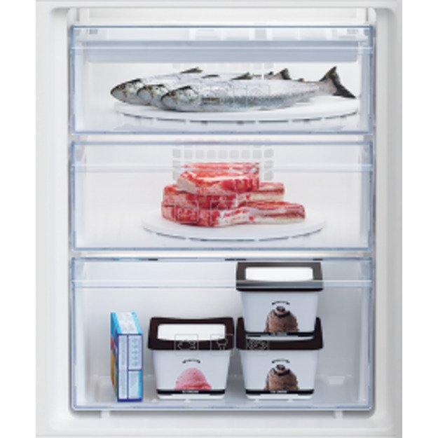Beko BCSA285K4SN fridge-freezer Built-in 271 L E White 2