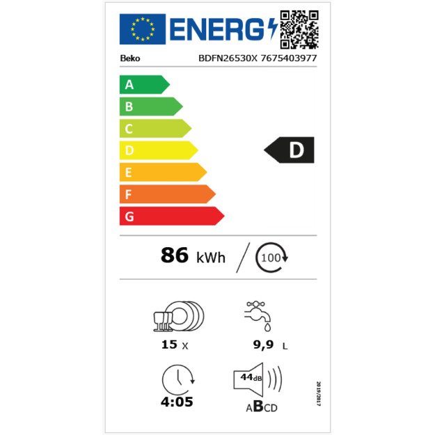 Dishwasher BEKO BDFN26530X 1