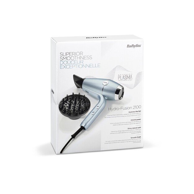 BaByliss Hyrdo-Fusion Hydro Fusion Hair Dryer 2100 W Metallic 1
