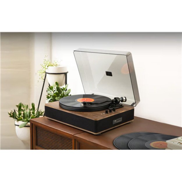 Muse Turntable Stereo System with Bluetooth Out | MT-107 BTO | 2x5 W | Bluetooth | Black/Brown 1