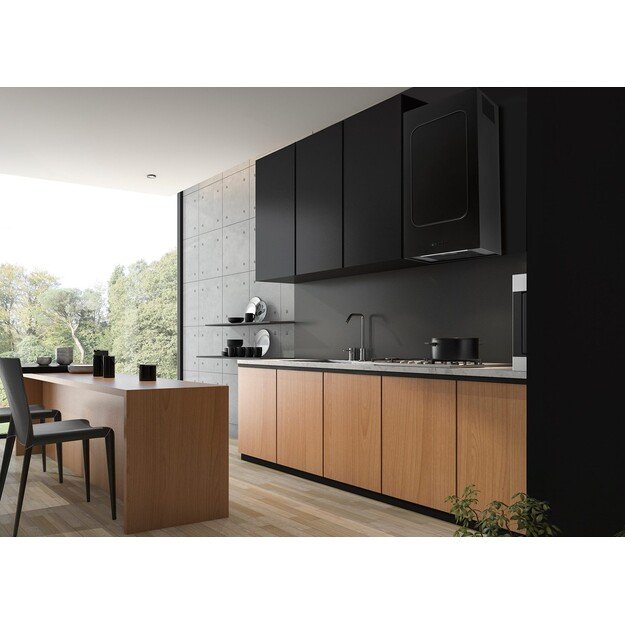 AKPO WK-12 Carmen black semi-matt T800 linear LED cooker hood 3