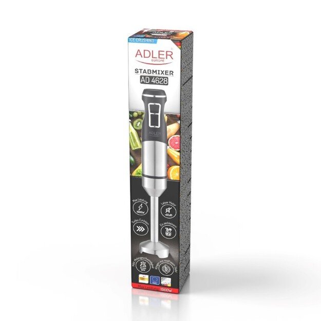 Adler | Hand Blender | AD 4628 | Hand Blender | 1900 W | Number of speeds 1 | Turbo mode | Ice crushing | Stainless Steel 1