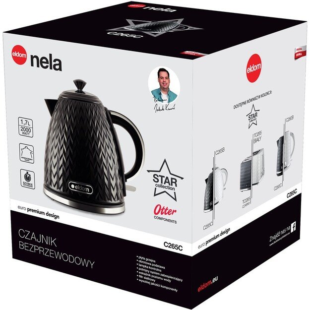 Eldom C265C NELA kettle, black 13