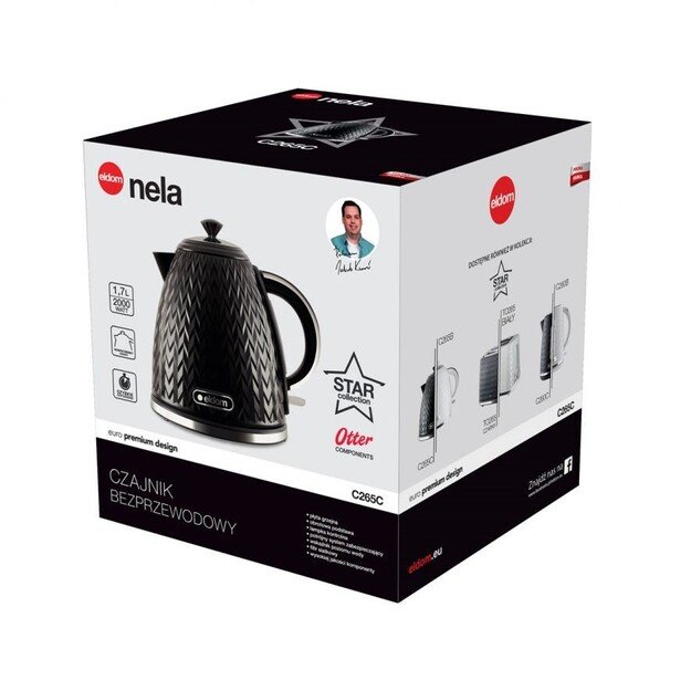 Eldom C265C NELA kettle, black 8